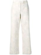 Salvatore Ferragamo Vintage 1990's Floral Print Wide-leg Trousers -