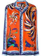 Emilio Pucci Floral Print Longsleeved Shirt, Women's, Size: 40, Silk