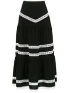 Martha Medeiros Midi Crepe Skirt - Black