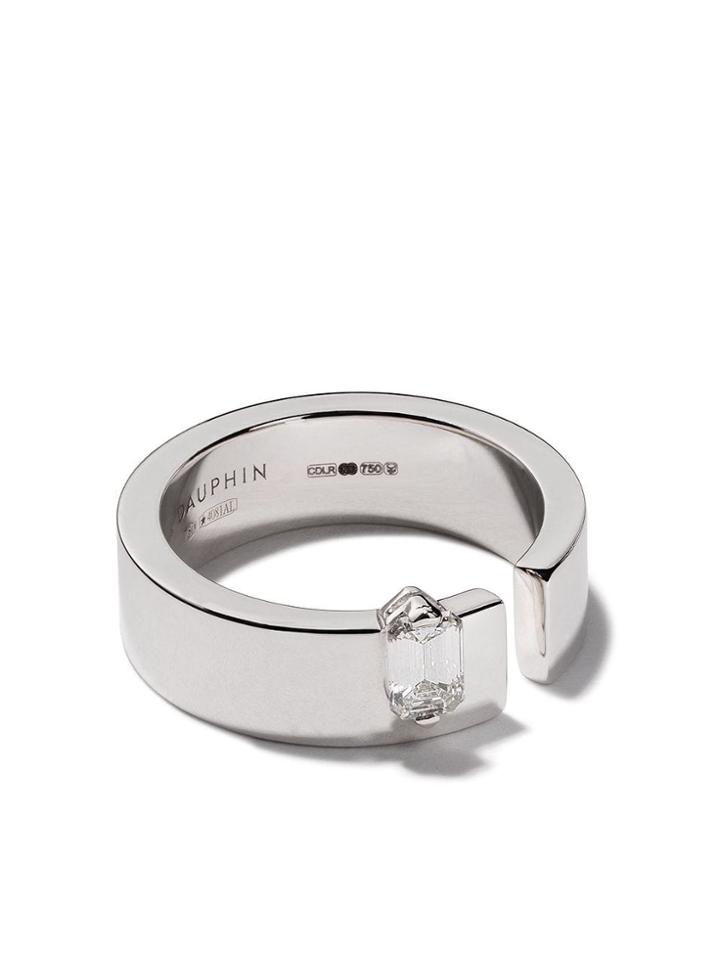 Maison Dauphin 18kt White Gold Single Diamond Ring
