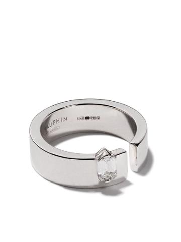 Maison Dauphin 18kt White Gold Single Diamond Ring