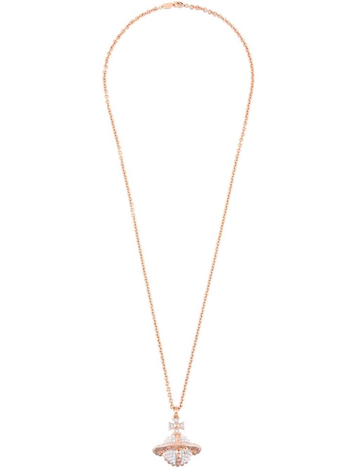 Vivienne Westwood Logo Pendant Necklace - Metallic