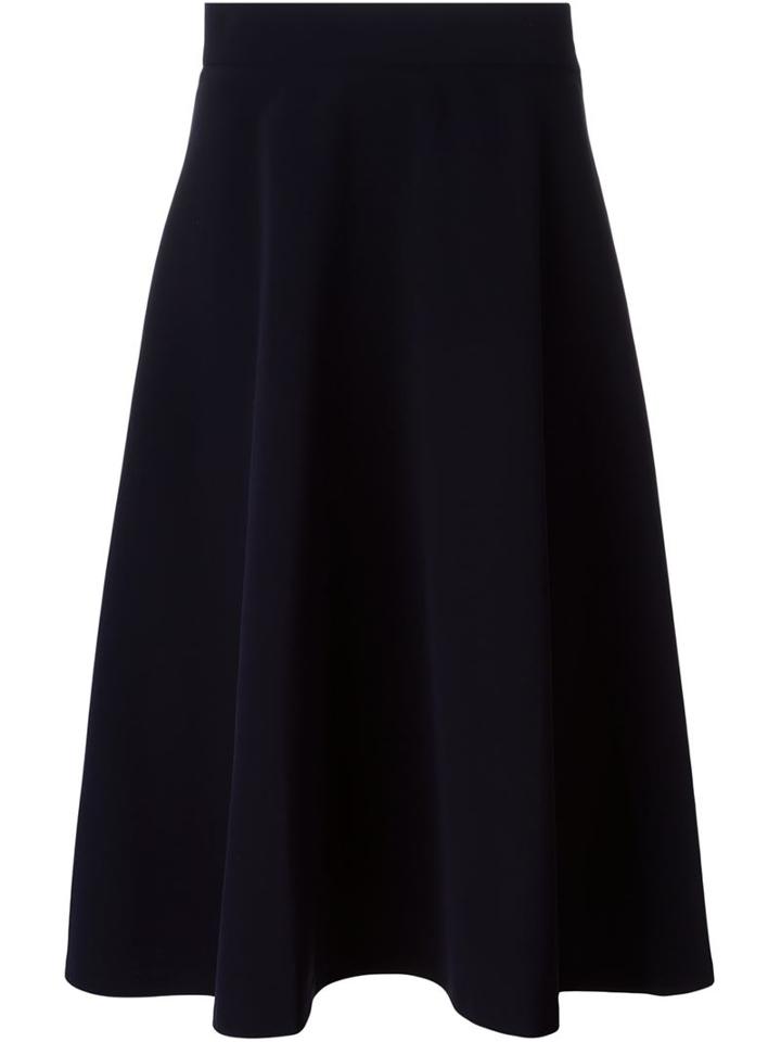 Dkny A-line Midi Skirt, Women's, Size: 6, Blue, Polyester/triacetate