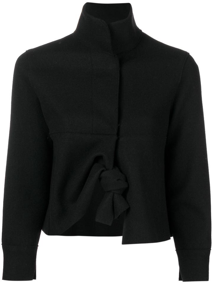 Hache Cropped Knot Jacket - Black