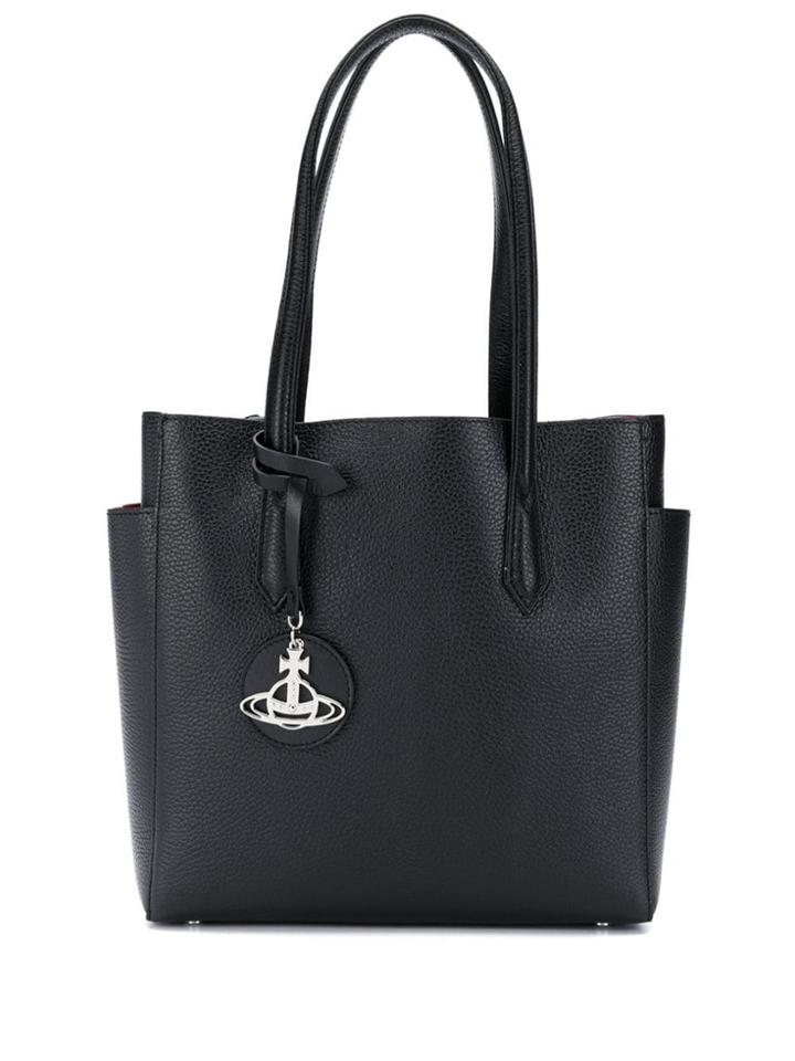 Vivienne Westwood Anglomania Logo Charm Tote - Black
