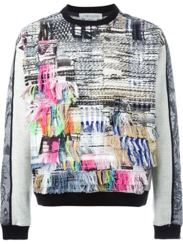 James Long Frayed Patchwork Detail Sweater