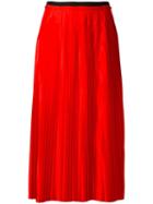 By Malene Birger Miqiau Pleated Skirt, Women's, Size: Xs, Red, Polyester