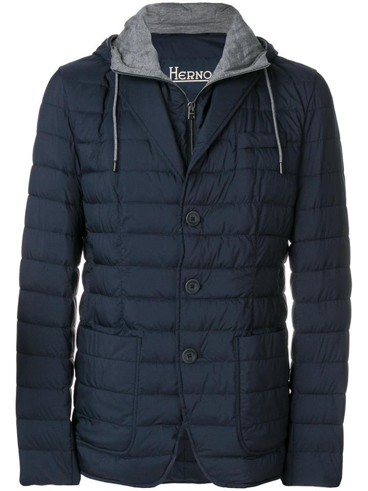 Herno Lined Puffer Jacket - Blue