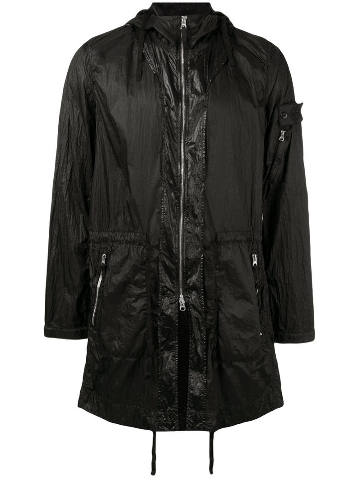 Stone Island Shadow Project - Hooded Zip Jacket - Men - Polyamide - Xl, Black, Polyamide