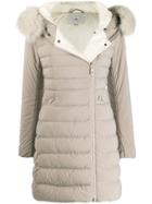 Peuterey Fitted Padded Coat - Neutrals