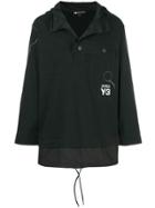 Y-3 Stand Collar Button Detail Pullover - Black