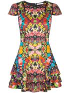 Alice+olivia Ainsley Double Ruffle Mini Dress - Multicolour