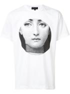 Comme Des Garçons Homme Plus Face Print T-shirt, Men's, Size: Medium, White, Polyester