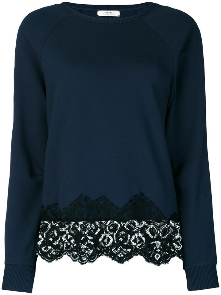 Dorothee Schumacher Scalloped Lace Pullover - Blue
