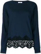 Dorothee Schumacher Scalloped Lace Pullover - Blue