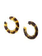 Cult Gaia Tortoise Circular Earrings - Brown