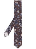 Lardini Floral Print Tie - Brown