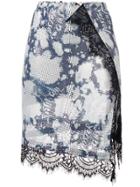Poster Girl Brandy Wrap Skirt - Blue
