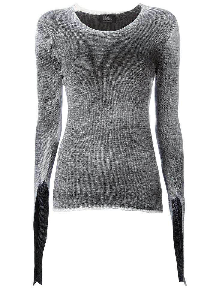 Lost & Found Ria Dunn Strappy Sleeves Jumper, Women's, Size: Small, Black, Cotton