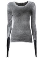 Lost & Found Ria Dunn Strappy Sleeves Jumper, Women's, Size: Small, Black, Cotton