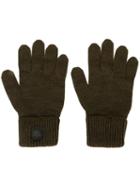 Dsquared2 Canadian Emblem Gloves, Men's, Green, Wool