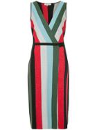 Diane Von Furstenberg Striped Wrap Dress - Multicolour
