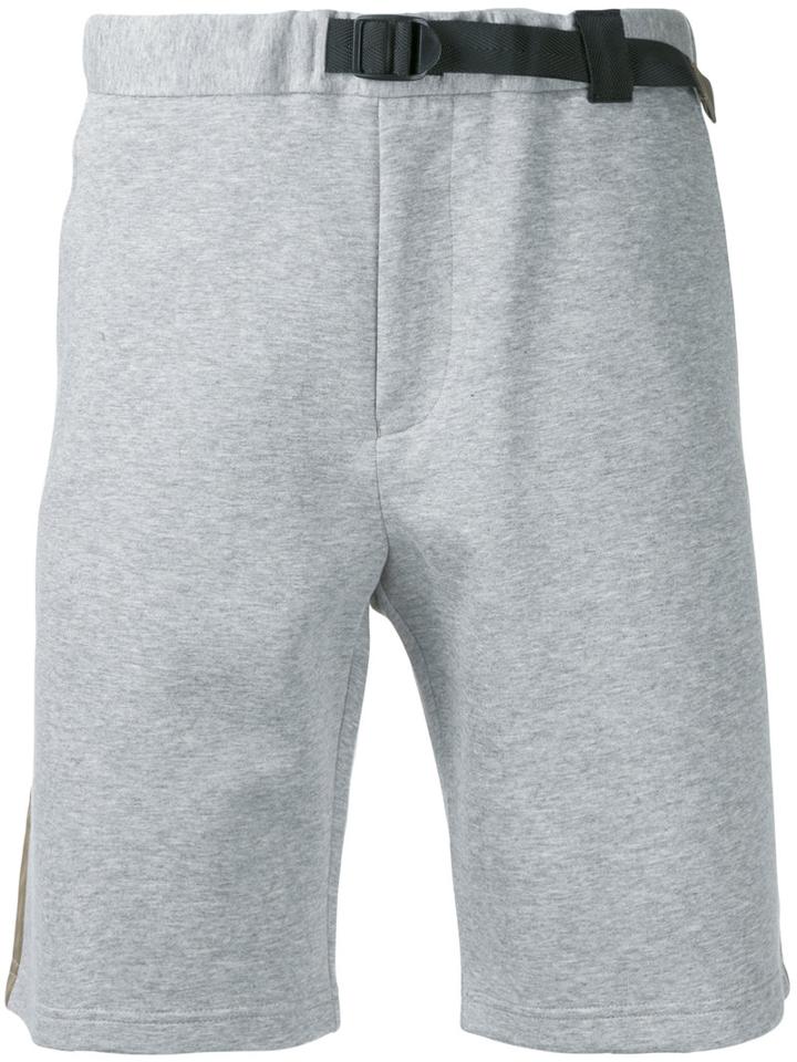 En Route - Lateral Stripes Sweatshorts - Men - Cotton - 2, Grey, Cotton
