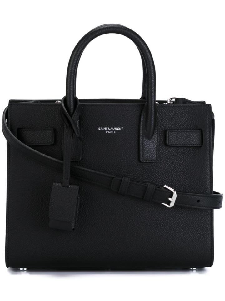 Saint Laurent - Nano 'sac De Jour' Tote Bag - Women - Calf Leather/leather - One Size, Black, Calf Leather/leather