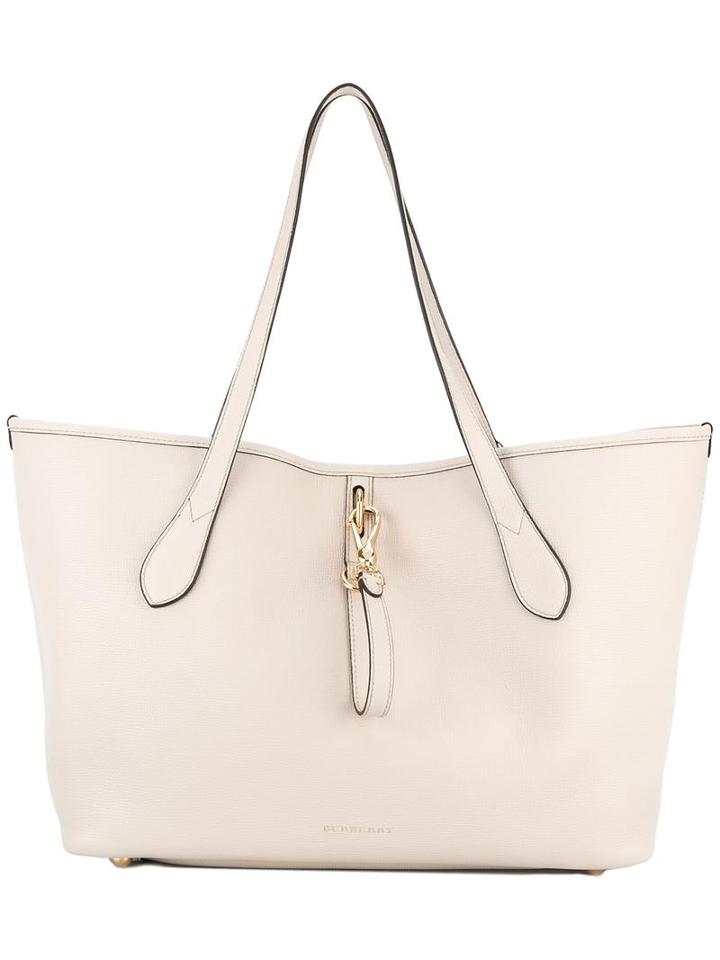 Burberry Brook Tote, Women's, Nude/neutrals, Cotton/calf Leather