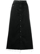 Diesel Frayed Hem Joggjeans Skirt - Black