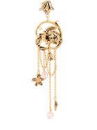 Alberta Ferretti Entwined Flower Drop Earrings - Metallic