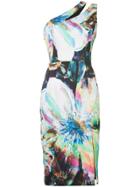 Black Halo One-shoulder Print Dress - Multicolour