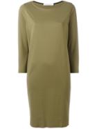 Harris Wharf London Three-quarters Sleeve Shift Dress, Women's, Size: 48, Green, Polyamide/spandex/elastane/viscose