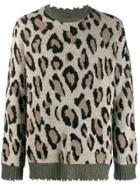 R13 Leopard Print Chewed Sweater - Sm000 Leopard