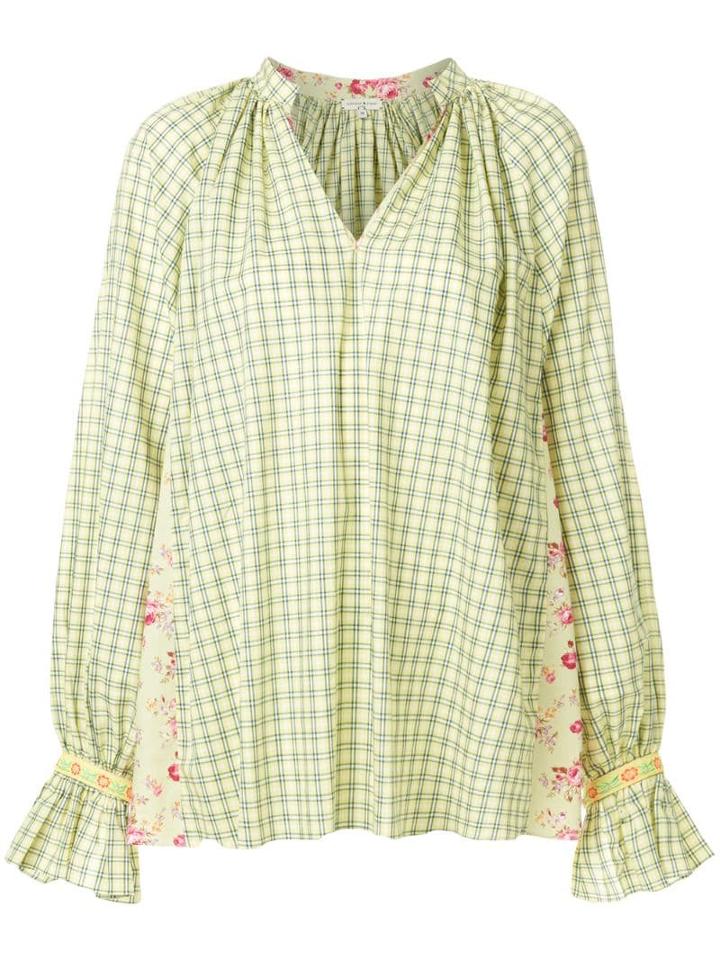 Natasha Zinko Flared Checked Shirt - Yellow