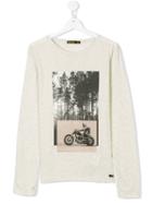 Finger In The Nose Printed T-shirt - Grey