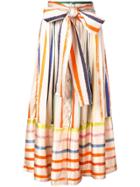 Silvia Tcherassi Striped Full Skirt - Multicolour