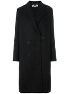 Stella Mccartney 'edith' Double Breasted Coat, Women's, Size: 40, Black, Cotton/polyamide/viscose/wool