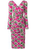 Dolce & Gabbana Cassata Print Midi Dress - Pink & Purple