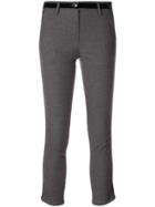 White Sand Side Stripe Skinny Trousers - Grey