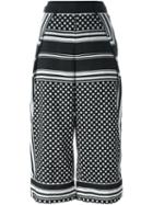Sacai Scarf Print Culottes, Women's, Size: 3, Black, Cupro/polyester