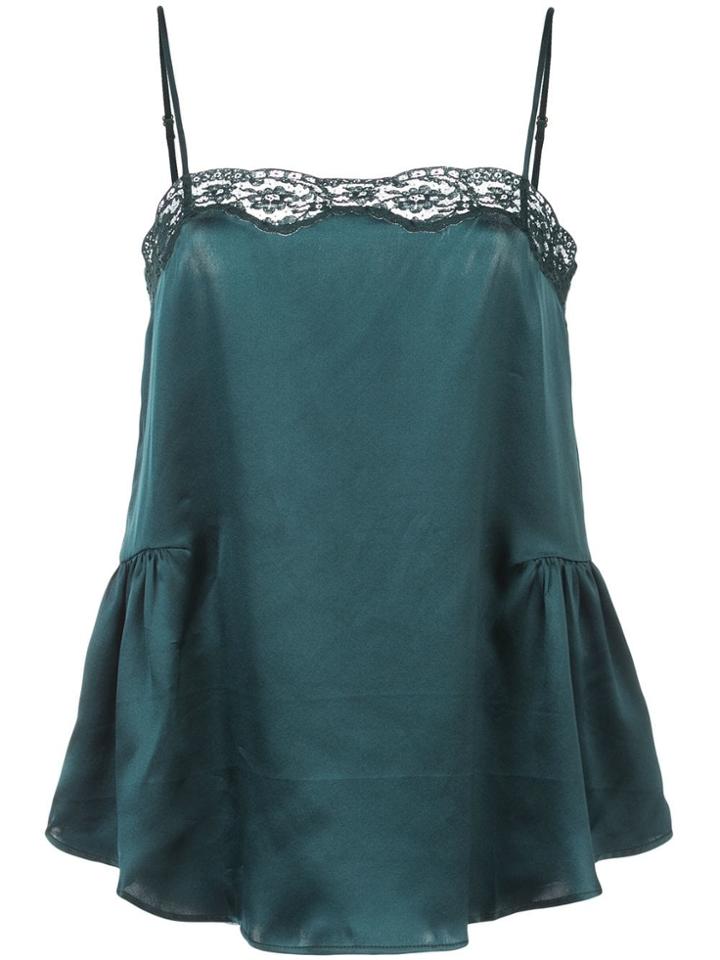 Mes Demoiselles Lace Detail Camisole Top - Green