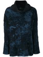 Avant Toi - Stained Effect Jumper - Women - Silk/polyamide/cashmere/merino - Xs, Blue, Silk/polyamide/cashmere/merino