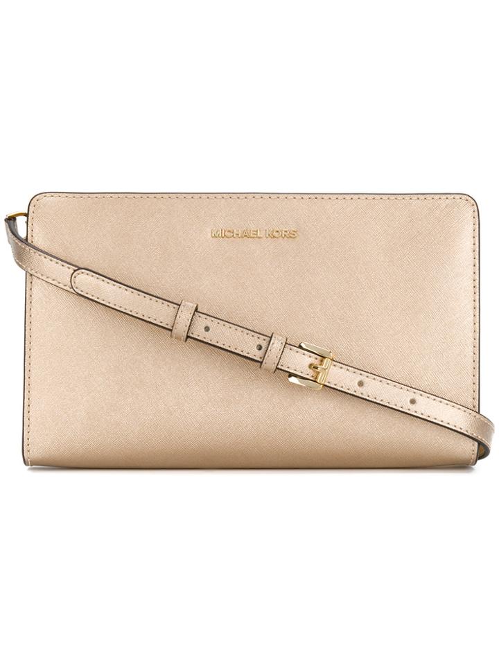 Michael Michael Kors Jet Set Cross Body Clutch - Metallic