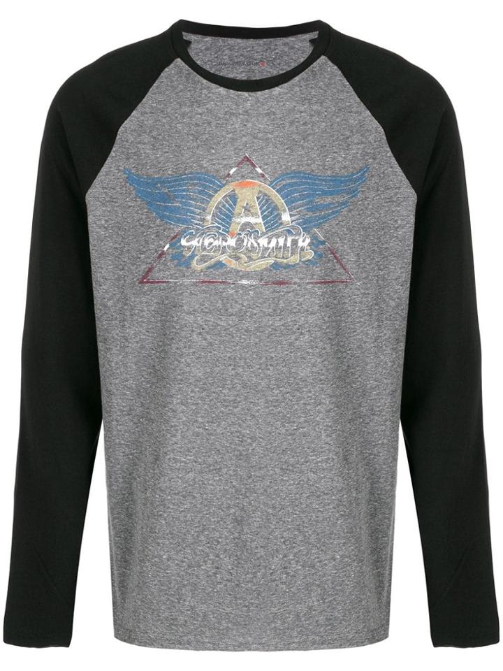 John Varvatos Contrast Print Jumper - Grey
