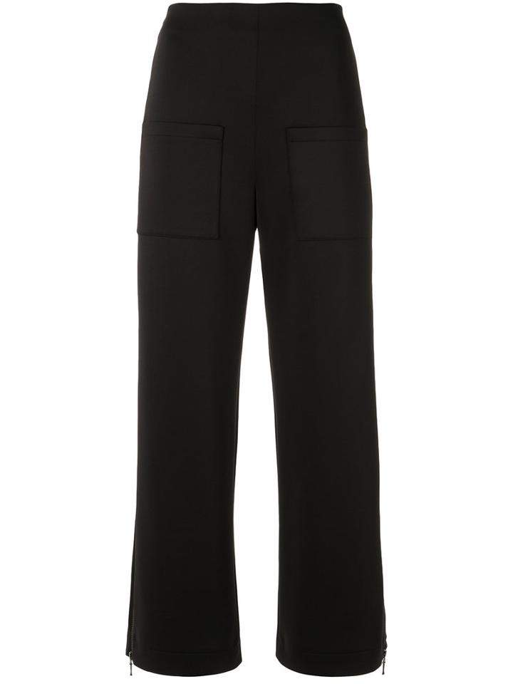 Gloria Coelho - Straight Leg Trousers - Women - Polyester/spandex/elastane - 44, Black, Polyester/spandex/elastane