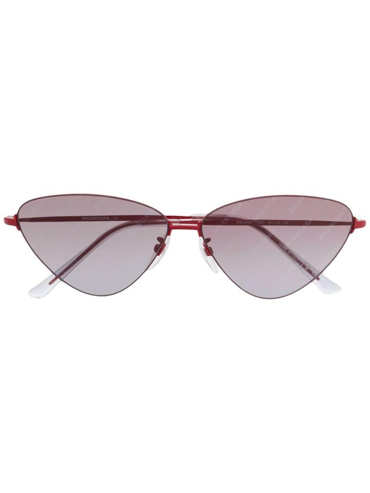 Balenciaga Eyewear Logo Printed Sunglasses - Red