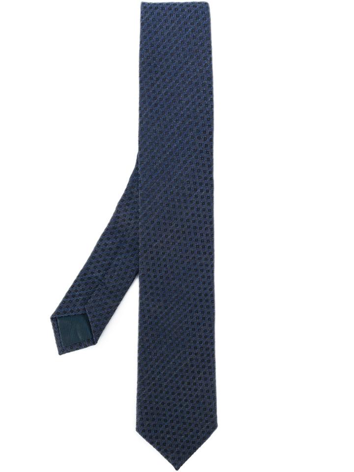 Dell'oglio Jacquard Pattern Tie - Blue