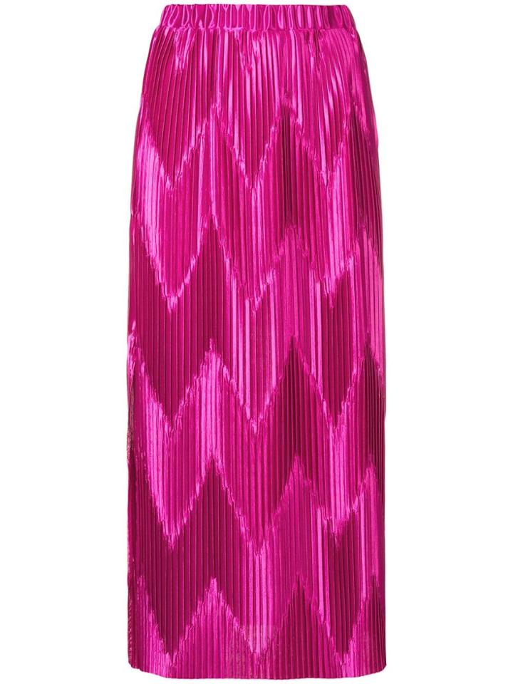 Givenchy Zig-zag Pleated Skirt - Pink
