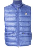 Moncler Classic Padded Gilet, Men's, Size: 4, Blue, Polyamide/goose Down/feather